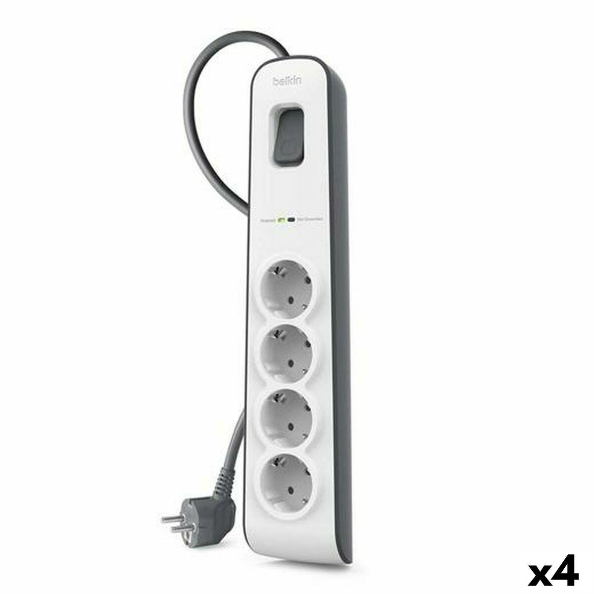 Extensão com 4 tomadas com interruptor Belkin (2 m)