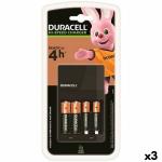 Carregador + Pilhas Recarregáveis DURACELL (3 Unidades)
