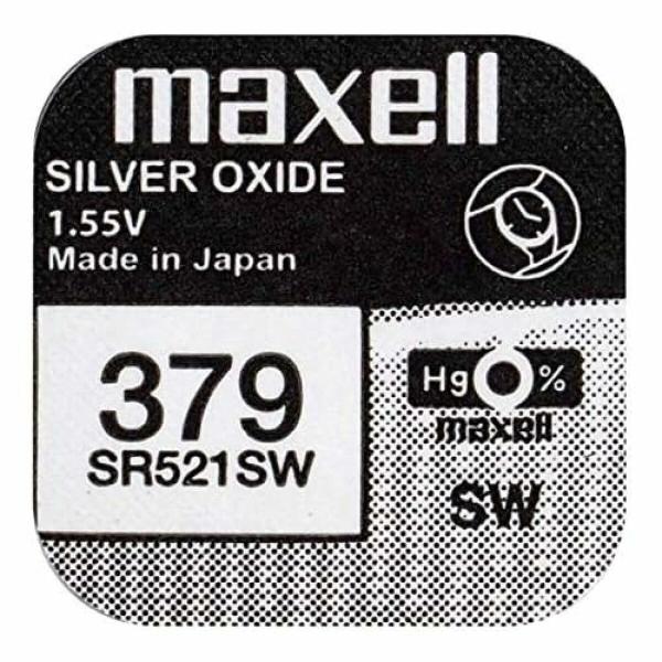Pilhas de botão Maxell SR521SW 379 1,55 V Pilhas de Botão