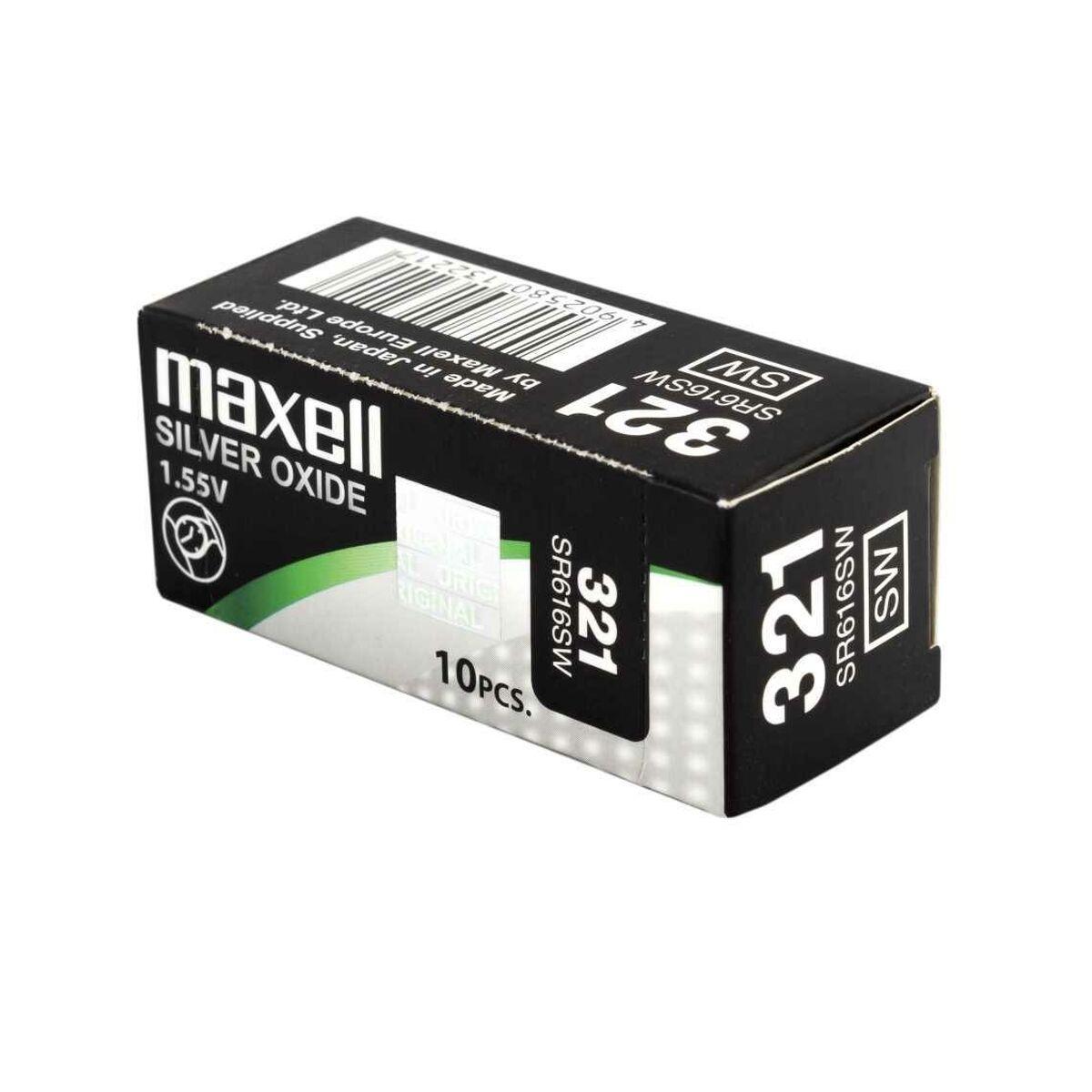 Pilhas de botão Maxell SR616SW 321 1,55 V Pilhas de Botão