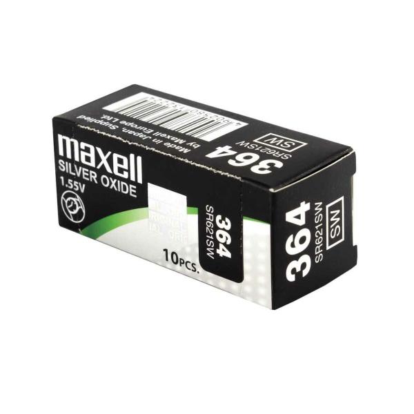 Pilhas de botão Maxell SR621SW 364 1,55 V Pilhas de Botão