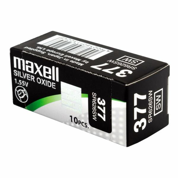 Pilhas de botão Maxell SR626SW 377 1,55 V Pilhas de Botão