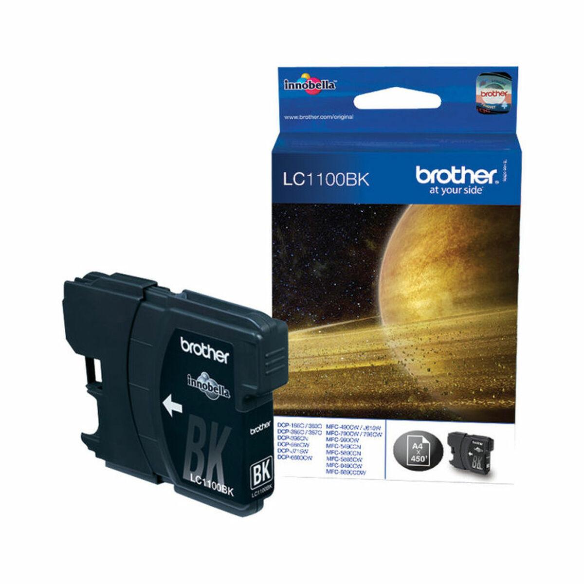 Tinteiro de Tinta Original Brother LC-1100BK  Black Ink Cartridge Preto