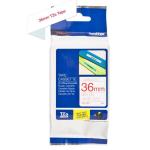 Cinta laminada para máquinas rotuladoras Brother TZe-262 Rojo/Blanco