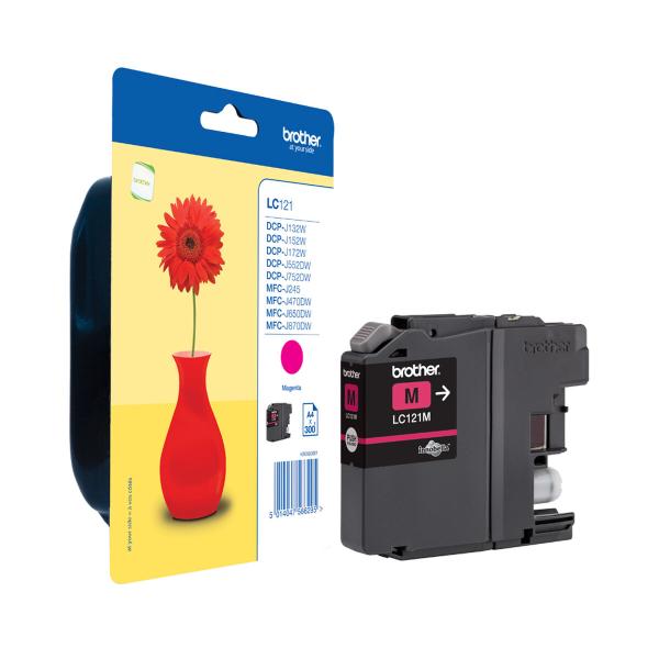 Tinteiro de Tinta Original Brother LC-121M Magenta