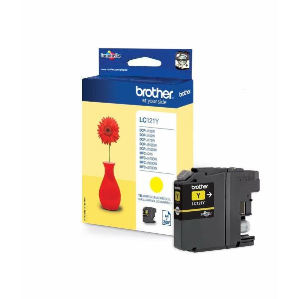 Tinteiro de Tinta Original Brother LC-121Y Amarelo