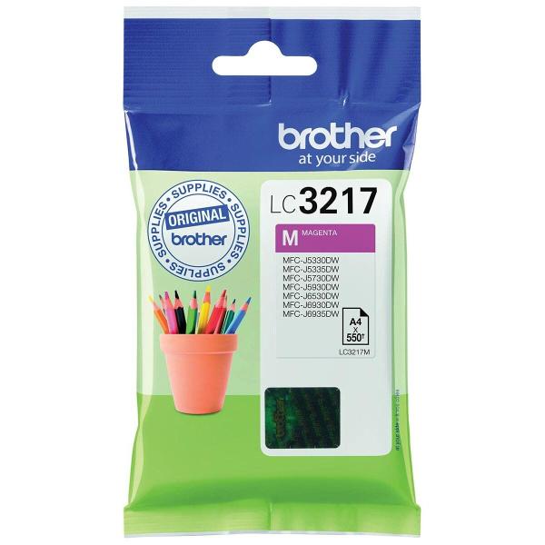 Tinteiro de Tinta Original Brother LC3217 Magenta (5 Unidades)