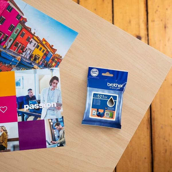 Tinteiro de Tinta Original Brother LC521BK Preto