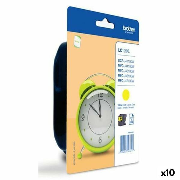 Tinteiro de Tinta Original Brother LC125XLY Amarelo (10 Unidades)