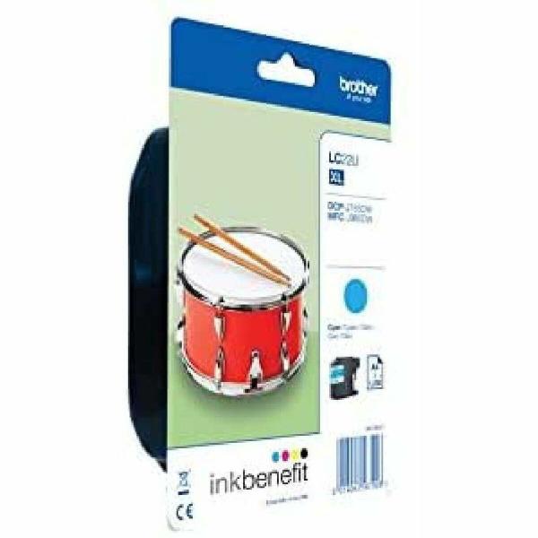 Tinteiro de Tinta Original Brother LC22UCBP Ciano