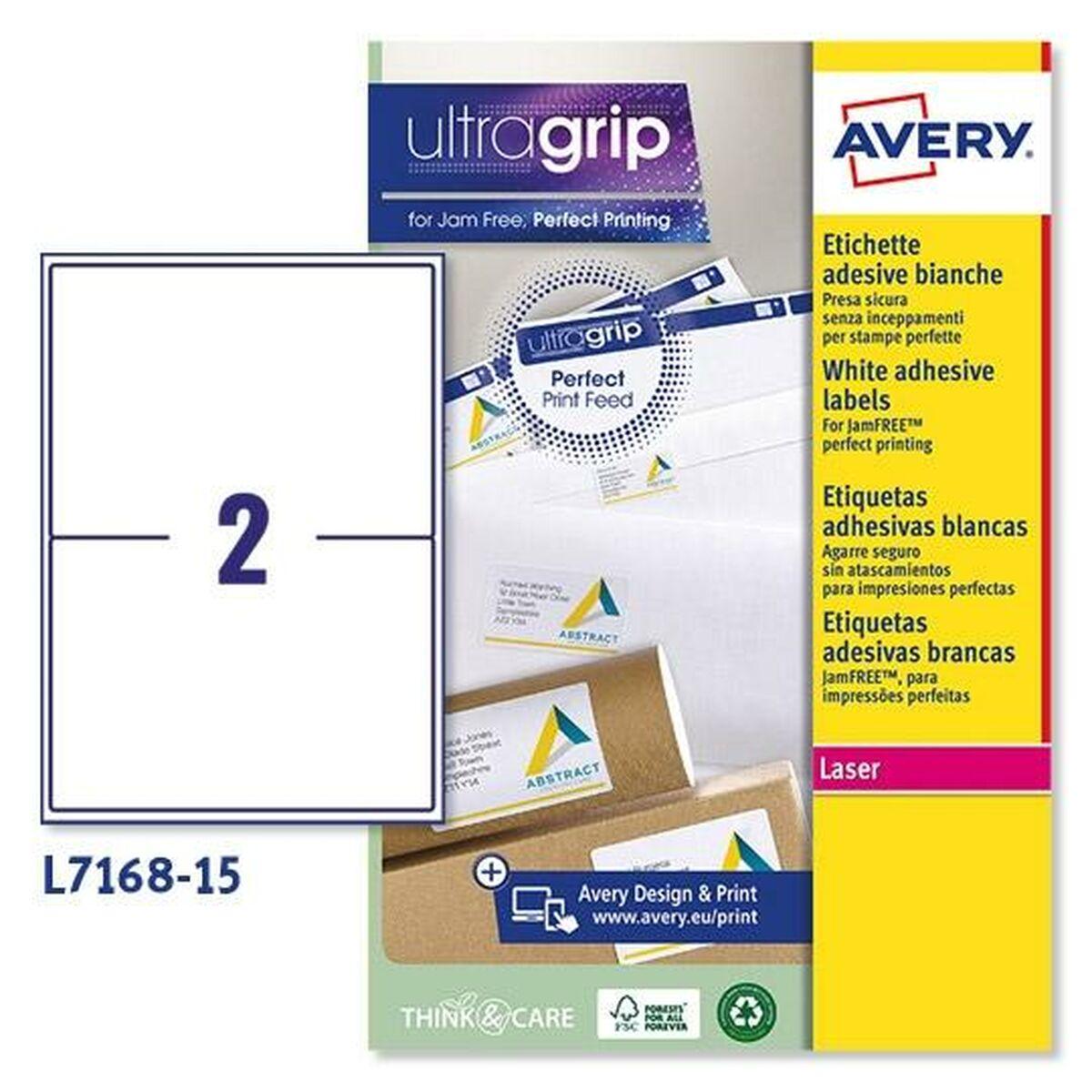 Adesivos/Etiquetas Avery L7168 199,6 x 143,5 mm Branco 15 Folhas