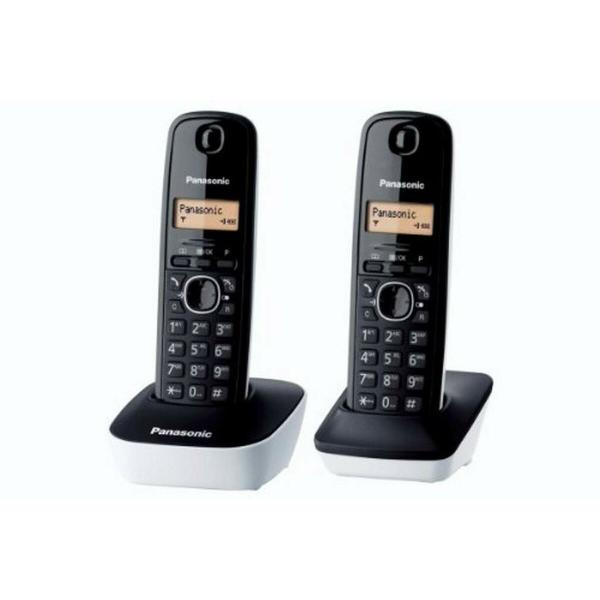 Telefone sem fios Panasonic KX-TG1612 Âmbar Preto/Branco