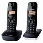 Telefone sem fios Panasonic KX-TG1612 Preto Preto/Branco
