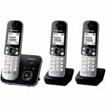 Telefone sem fios Panasonic KX-TG6823 Branco Preto Preto/Prateado