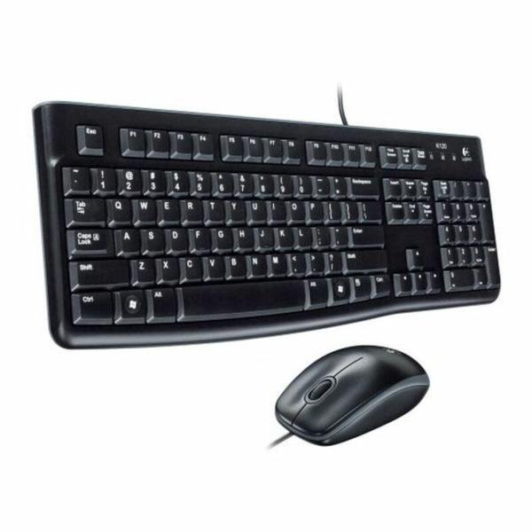 Teclado e rato óticos Logitech MK120 Preto Espanhol Qwerty espanhol