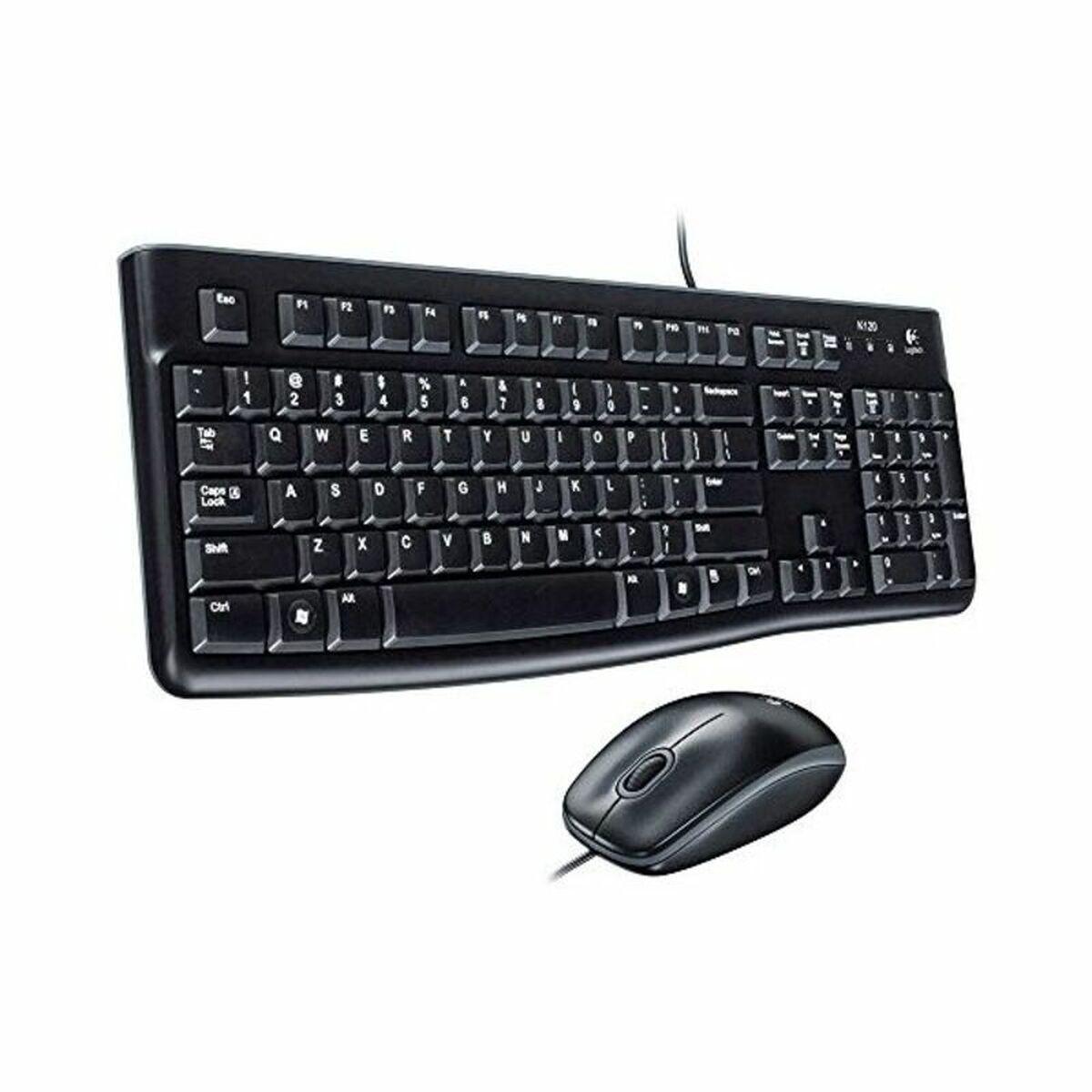 Teclado e rato óticos Logitech 920-002562 Preto Inglês QWERTY
