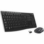 Teclado e Rato sem Fios Logitech MK270 Francês Preto AZERTY