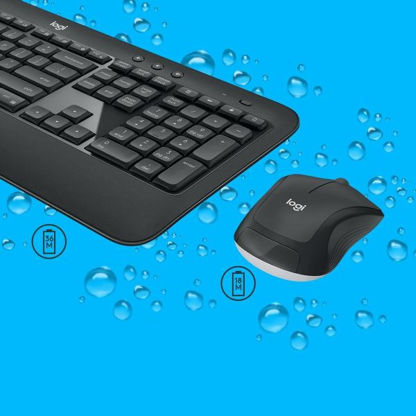 Teclado e Rato Logitech 920-008685 Preto Qwerty US