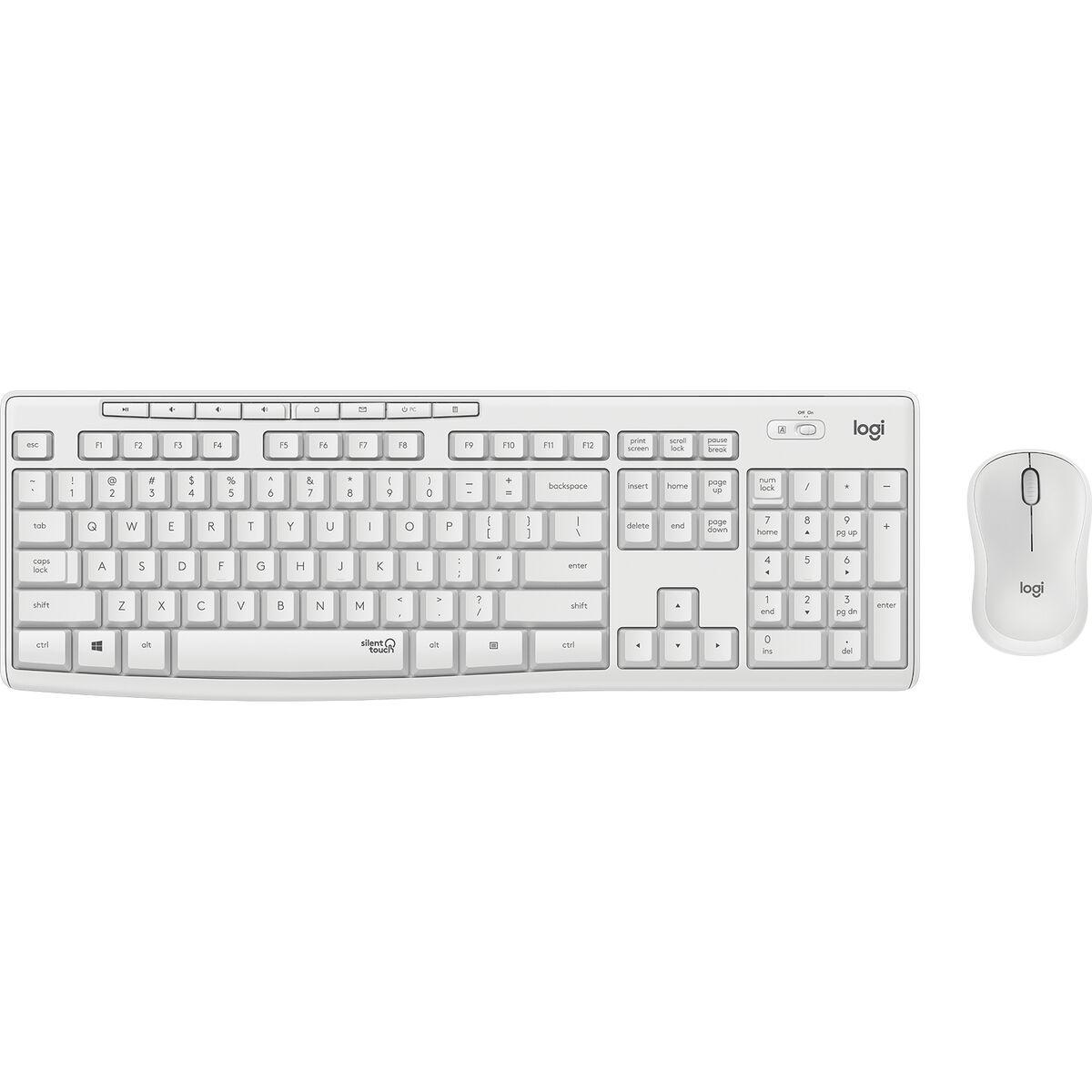 Teclado e Rato sem Fios Logitech 920-009819 Qwertz Alemão Branco Alemão QWERTZ
