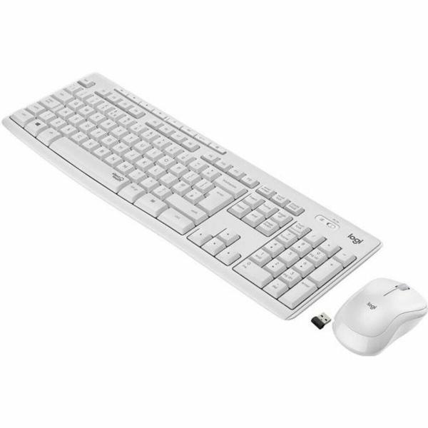 Teclado e Rato sem Fios Logitech MK295 Branco Francês AZERTY