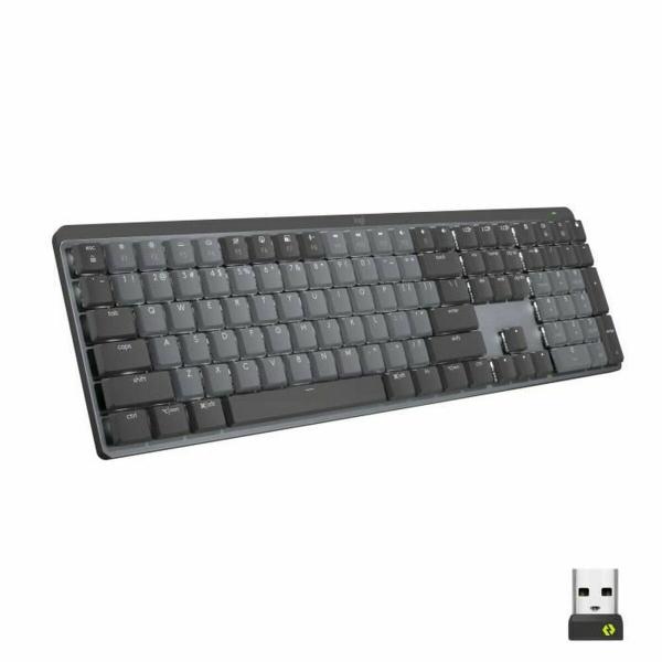 Teclado Logitech MX Mechanical USB Grafite Retroiluminação Sem Fios AZERTY