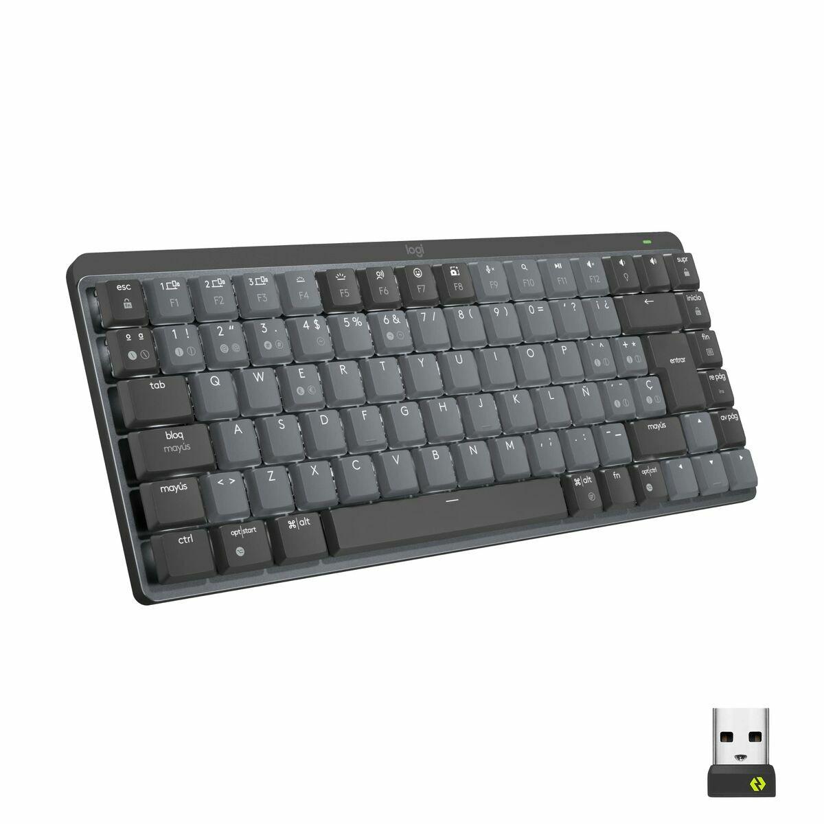 Teclado Bluetooth Logitech 920-010780 Inglês EEUU Preto Cinzento QWERTY Qwerty US International