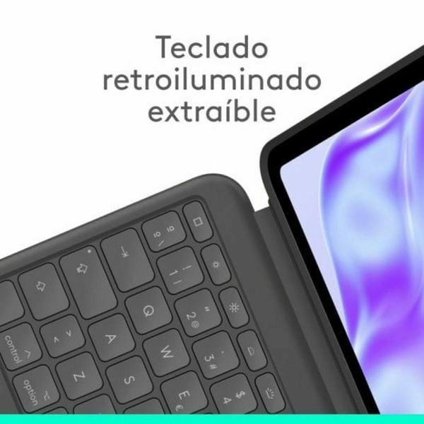 Capa para Tablet e Teclado Logitech 920-012667 Grafite QWERTY