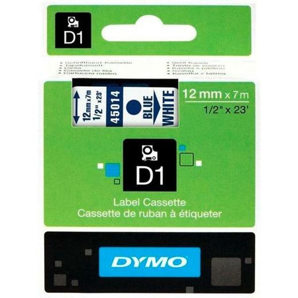 Cinta laminada para máquinas rotuladoras Dymo D1 45014 12 mm LabelManager™ Branco Azul Preto (5 Unidades)