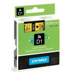 Cinta laminada para máquinas rotuladoras Dymo D1 45018 12 mm LabelManager™ Amarelo Preto (5 Unidades)