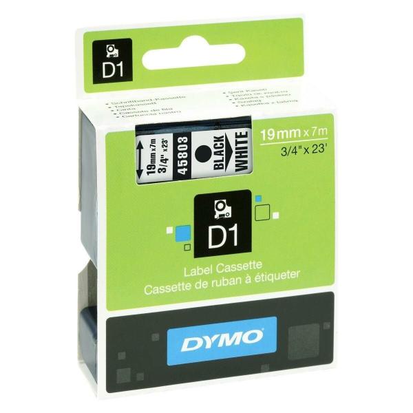 Cinta laminada para máquinas rotuladoras Dymo D1 45803 LabelManager™ Branco Preto (5 Unidades)