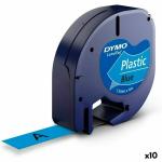 Cinta laminada para máquinas rotuladoras Dymo 91205 12 mm LetraTag® Preto Azul (10 Unidades)