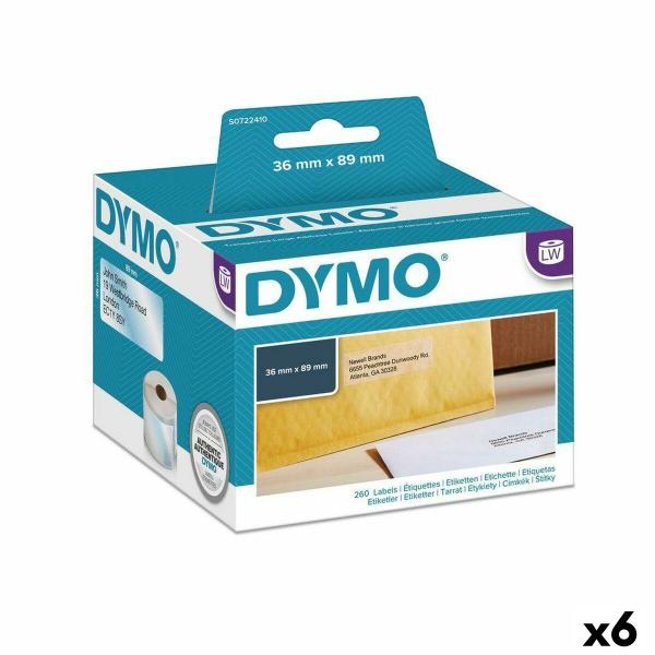 Etiquetas para Impressora Dymo 89 x 36 mm LabelWriter™ Transparente (6 Unidades)