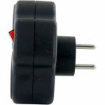 Extensão com 3 tomadas com interruptor Chacon Dominó 3x16A