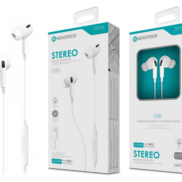 Auriculares com Fio Lightning E-006