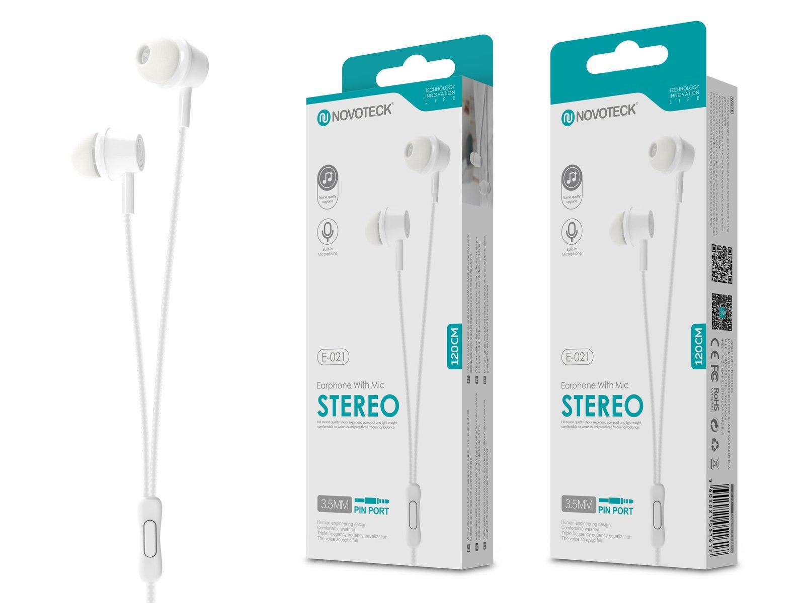 Auriculares Com Micro 120Cm Branco E-021
