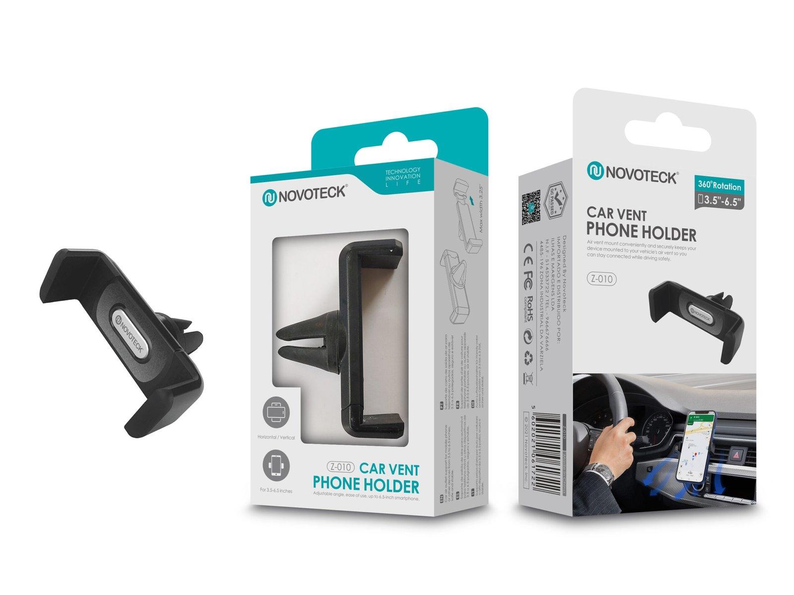 Suporte para Telemóvel de Ventilação Negro Z-010