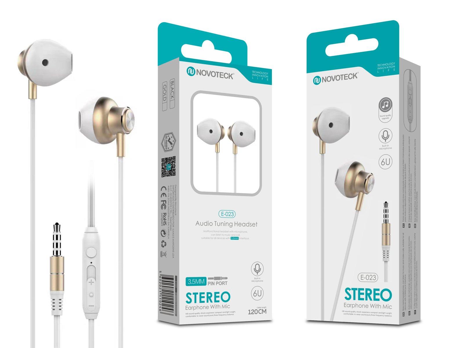 Fones Metal Bass Com Micro Dourado E-023