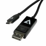 Adaptador USB-C para DisplayPort V7 V7UCDP-2M Preto