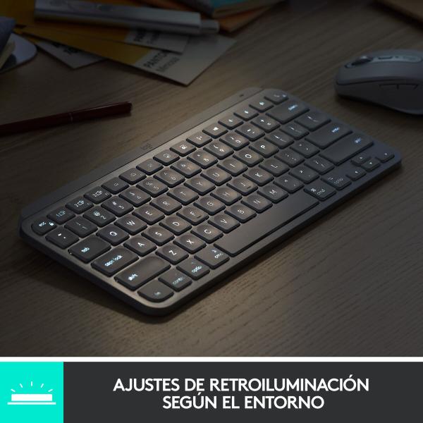 Teclado Logitech MX Keys Mini Cinzento Prateado Qwerty espanhol QWERTY