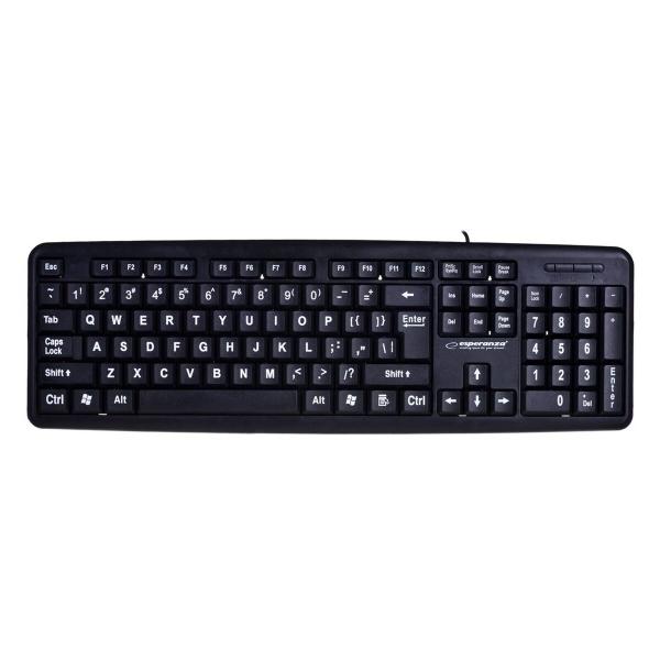 Teclado Esperanza EK129 Preto Inglês QWERTY