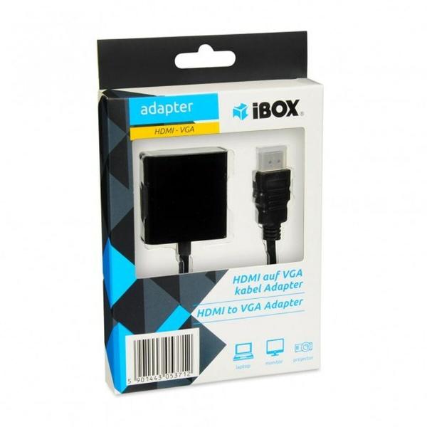 Adaptador HDMI para VGA Ibox IAHV01 Preto