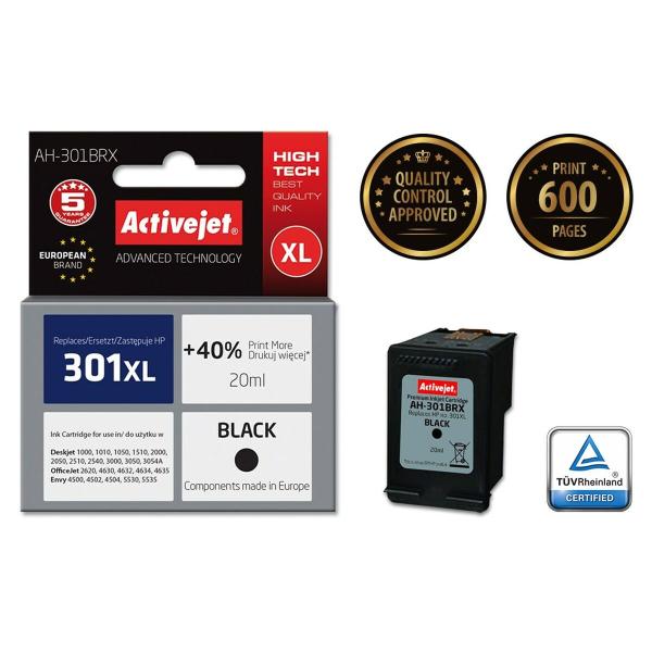 Tinteiro de Tinta Original Activejet AH-301BRX Preto