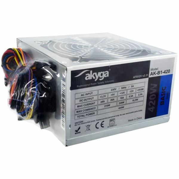 Fonte de Alimentação Akyga AK-B1-420 420 W ATX RoHS CE REACH