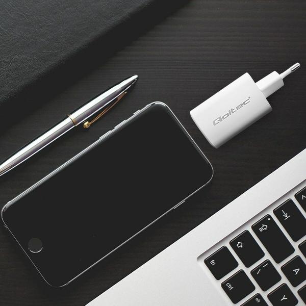 Carregador de Parede Qoltec 50765 Branco 65 W