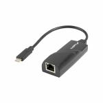 Adaptador USB C para Rede RJ45 Lanberg NC-1000-02 Preto 0,15 m