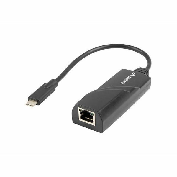 Adaptador USB C para Rede RJ45 Lanberg NC-1000-02 Preto 0,15 m
