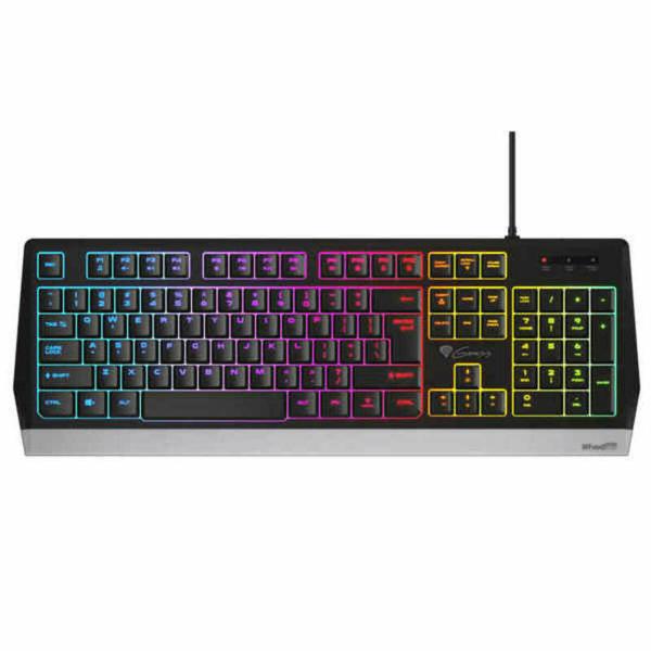 Teclado Gaming Genesis NKG-1528 Preto Multicolor QWERTY