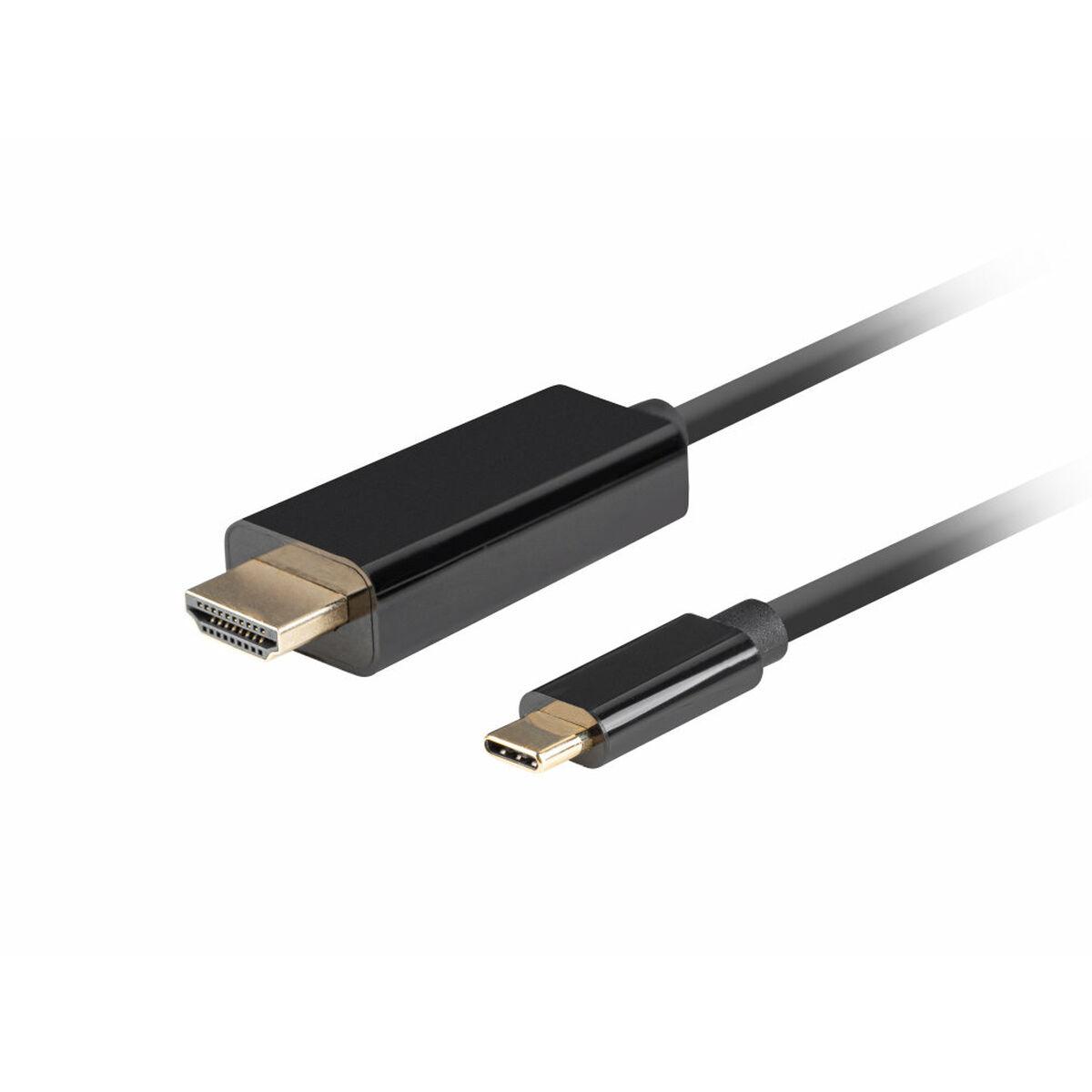 Cabo USB-C para HDMI Lanberg CA-CMHD-10CU-0018-BK 1,8 m Preto