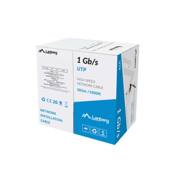 Cabo Ethernet LAN Lanberg LCU6-10CC-0305-BK 305 m