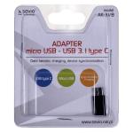 Adaptador Micro USB para USB-C Savio AK-31 / B